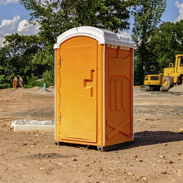 how often are the porta potties cleaned and serviced during a rental period in Gravette AR